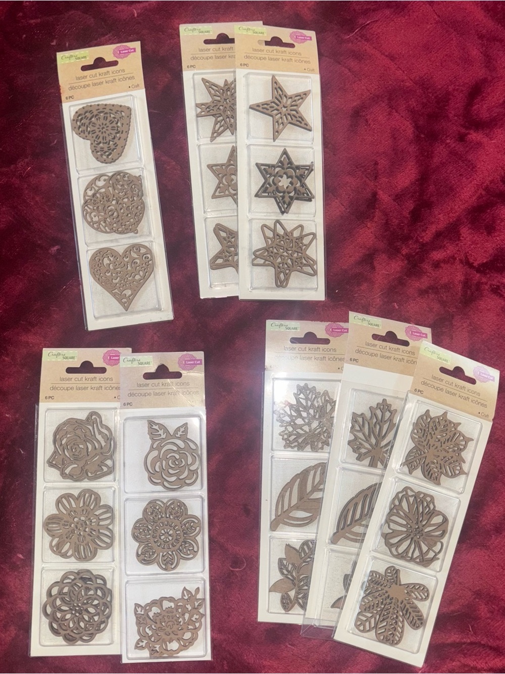 NWT 8 packages of craft cut out nature shapes